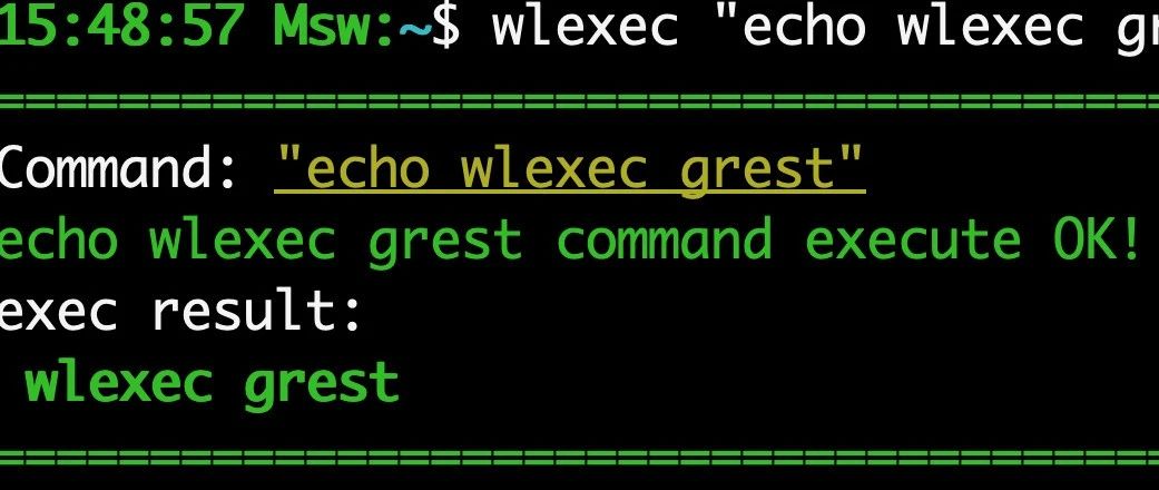 wlexec 将shell命令执行到天荒地老